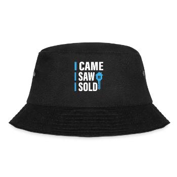 Immobilienmakler Makler Lustiger Spruch Geschenk - Bucket Hat - Schwarz - Vorne - Lela (165cm)