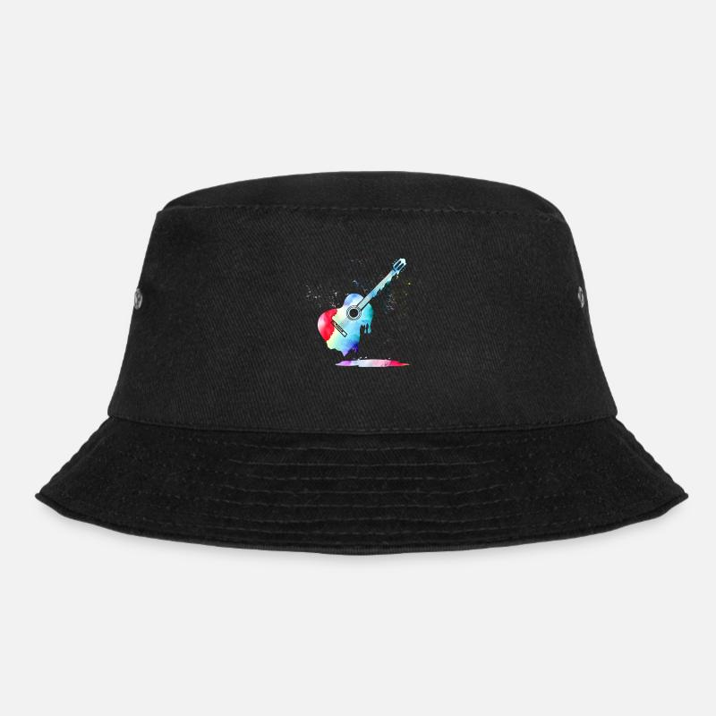 Gitarre - Bucket Hat - Schwarz