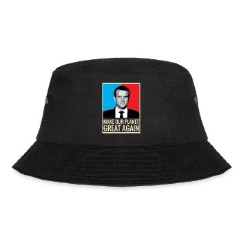 Make our planet great again macron soutien rétro - Bob - noir - Devant - Lela (165cm)