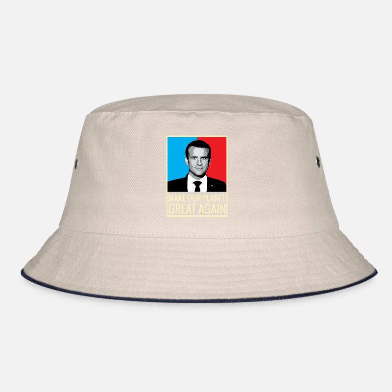 Make our planet great again macron retro support Bucket Hat
