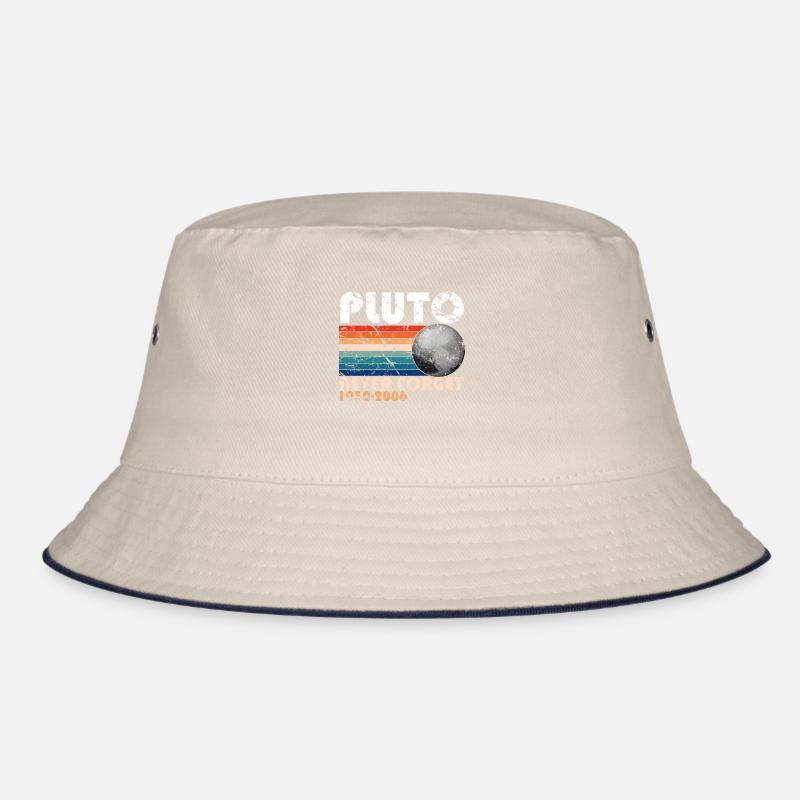 Pluto Never Forget Shirt 1930 - 2006 Planeten Bucket Hat