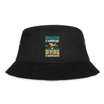 Taucher Ausbildung Tauchen - Bucket Hat - Schwarz - Vorne - Lela (165cm)