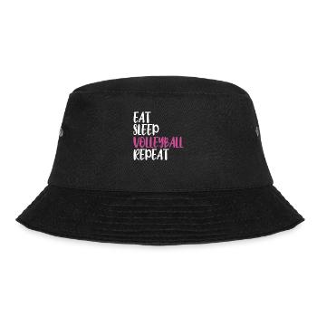 Eat Sleep Volleyball Repeat - Bucket Hat - black - Front - Lela (165cm)