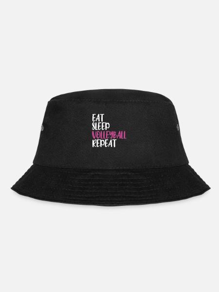 Eat Sleep Volleyball Repeat - Bucket Hat - Schwarz