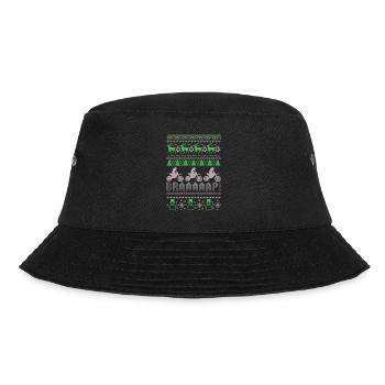Hässliche Braap Weihnachten Motocross Motorrad Geschenk - Bucket Hat - Schwarz - Vorne - Lela (165cm)