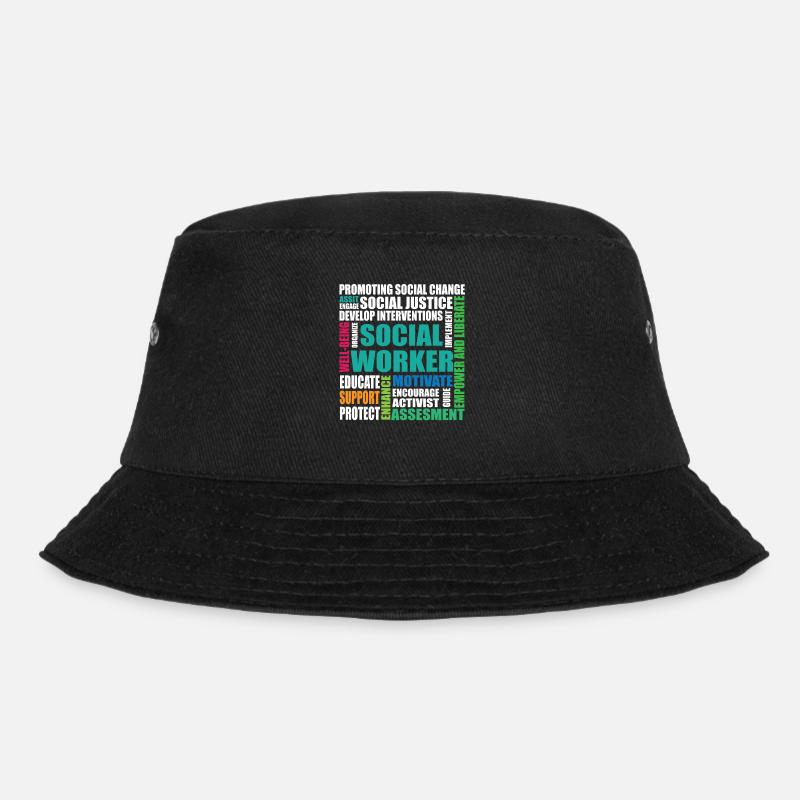 Sozialarbeiter Spruch - Bucket Hat - Schwarz