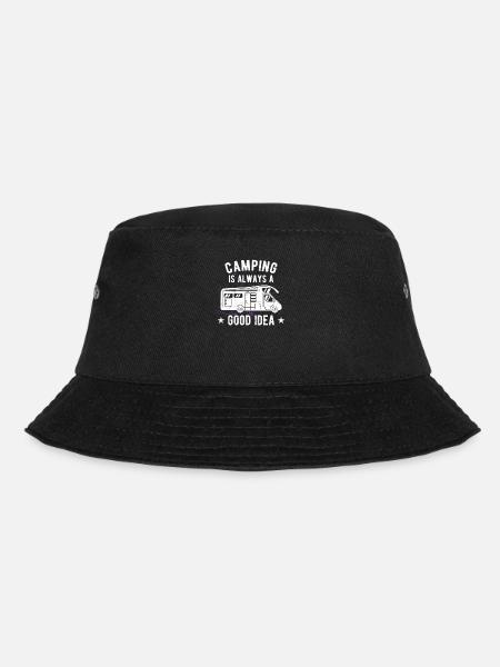 motorhome funny campsite motif motorhome - Bucket Hat - black