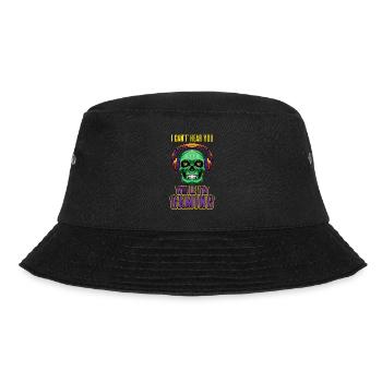 Gamer skull headset I don't hear you gambling - Bucket Hat - black - Front - Lela (165cm)