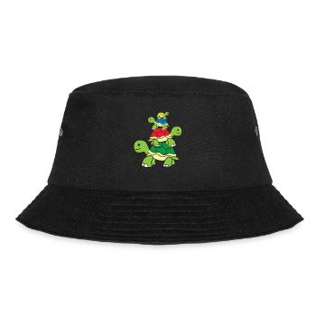 Cute Turtle Tortoises Ocean Love Sea Turtles - Bucket Hat - Schwarz - Vorne - Lela (165cm)