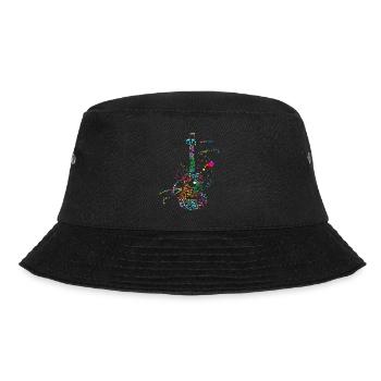 Guitar Music Instrument, Music Band & Guitarists - Bucket Hat - black - Front - Lela (165cm)