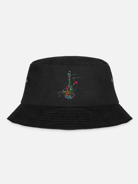 Gitarren TShirt, EGitarrist und Musik Band - Bucket Hat - Schwarz