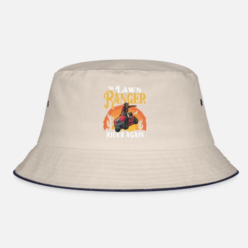 The Lawn Ranger Rides Again Funny Lawn Tractor Mow Bucket Hat