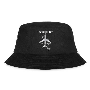 Wie Flugzeuge fliegen Magie Aerospace Geschenk - Bucket Hat - Schwarz - Vorne - Lela (165cm)