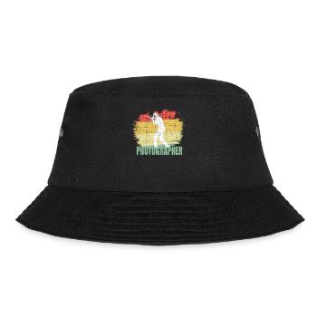Distressed Photographer T Shirt - Bucket Hat - black - Front - Lela (165cm)