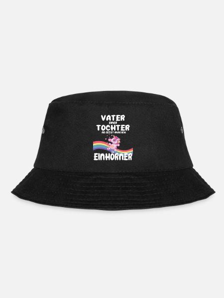Vater Tochter Einhorn Geburt Geschenk Schwanger 2 - Bucket Hat - Schwarz