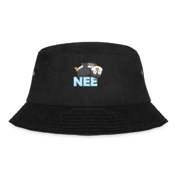 Fauler Pinguin Tierliebhaber Nee Pinguine Fisch - Bucket Hat - Schwarz - Vorne - Lela (165cm)