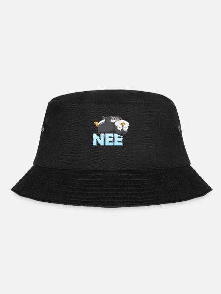 Fauler Pinguin Tierliebhaber Nee Pinguine Fisch - Bucket Hat - Schwarz
