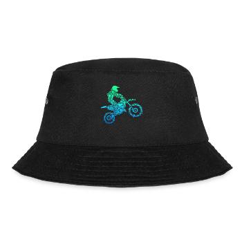 Motocross Enduro Supermoto Bike Dirt Biker - Bucket Hat - black - Front - Lela (165cm)