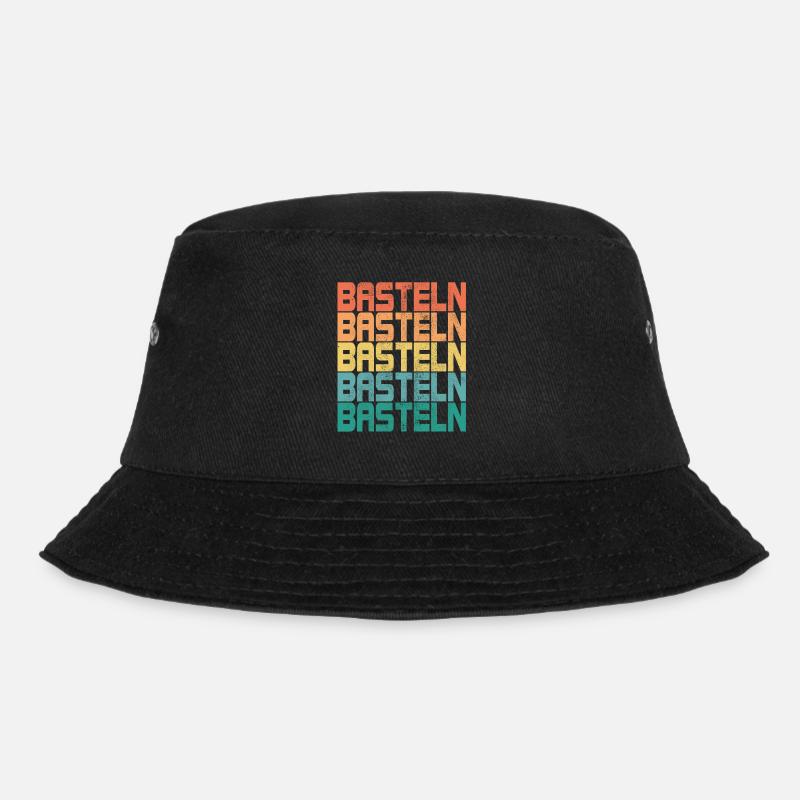 Basteln Retro Sprüche Bastler Handarbeit Geschenk - Bucket Hat - Schwarz