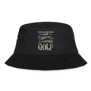 Golfeur passion cadeau humour joueur de golf - Bob - noir - Devant - Lela (165cm)
