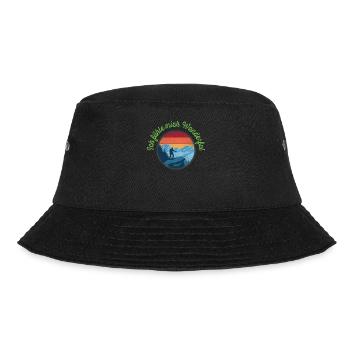 Ich fühle mich Wanderful - Bucket Hat - Schwarz - Vorne - Lela (165cm)