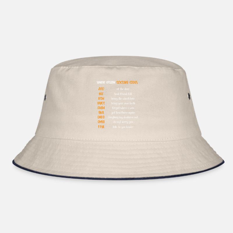 Text-Codes Senior Citizen oder Eldery Person Gesch Bucket Hat