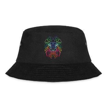 Lion Lion's Head Polygon - Bucket Hat - black - Front - Lela (165cm)