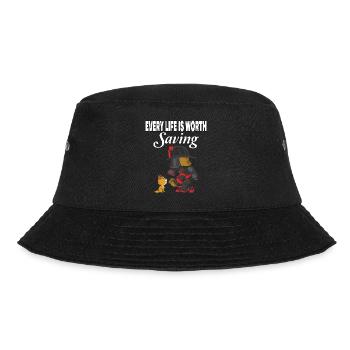 Jedes Leben ist es wert, gerettet zu werden - Bucket Hat - Schwarz - Vorne - Lela (165cm)