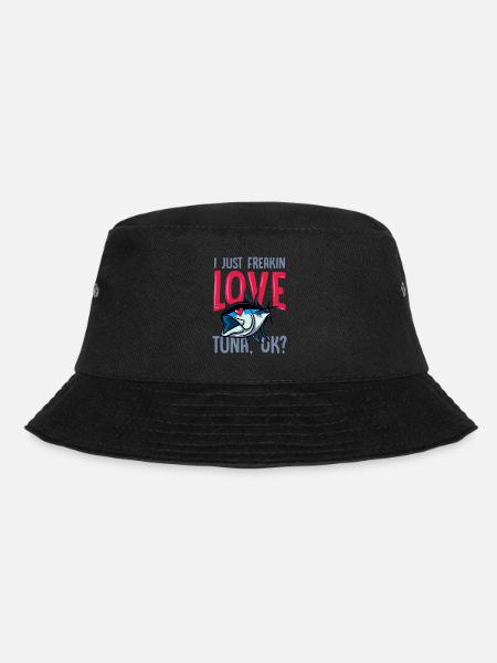 Deep sea fishing, deep sea fishing, - Bucket Hat - black