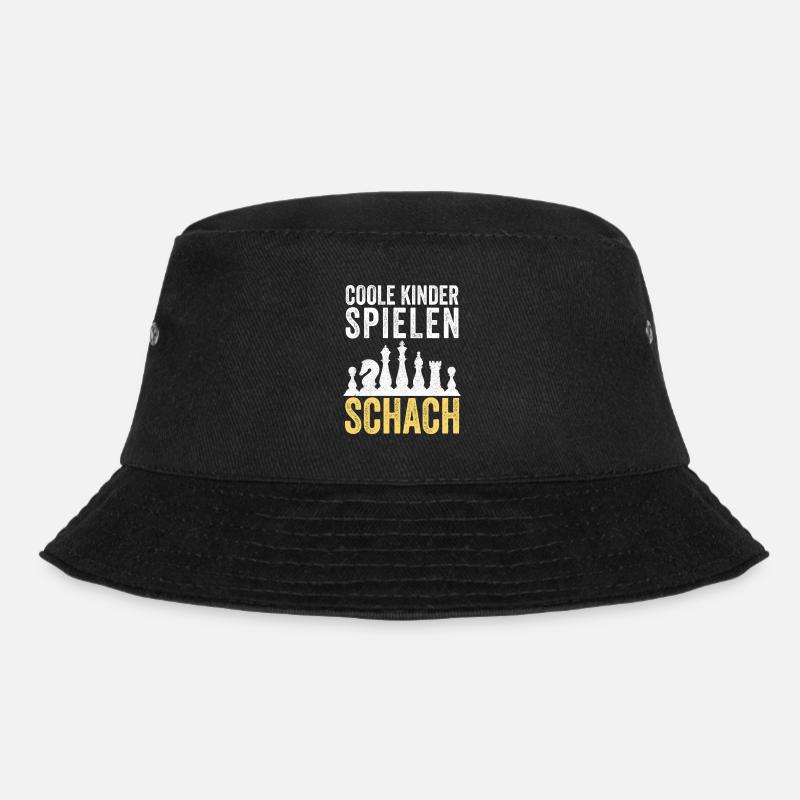 Schachspielen Schachfiguren Schach Kinder Geschenk - Bucket Hat - Schwarz