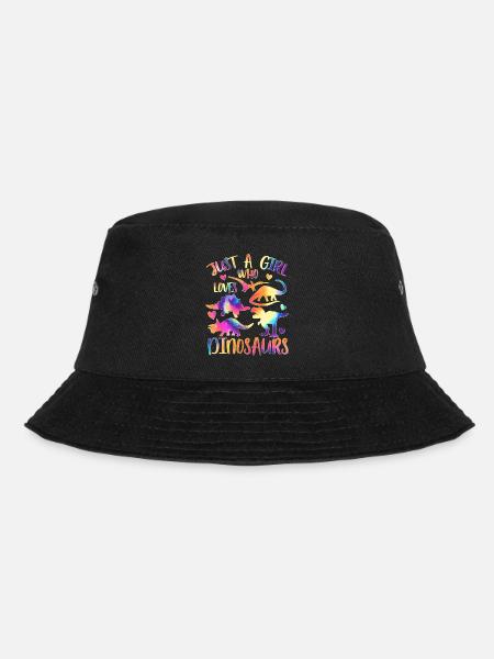 Just a girl who loves dinosaurs - Bucket Hat - black