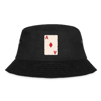 Poker Poker Poker Player Gift Karo Ass - Bucket Hat - black - Front - Lela (165cm)