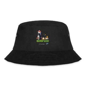 BüroFuzzi - Bucket Hat - Schwarz - Vorne - Lela (165cm)