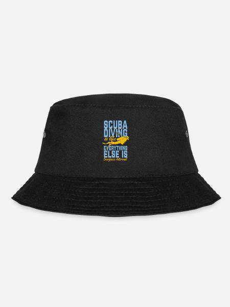 Funny Diving Scuba Diving Diver Gift - Bucket Hat - black