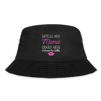 T shirt mamie appelle-moi mamie cadeau mamie. - Bob - noir - Devant - Lela (165cm)