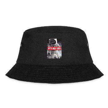 Fake Mondlandung Geschenk für einen - Bucket Hat - Schwarz - Vorne - Lela (165cm)