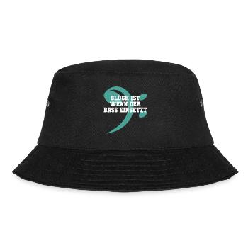 Glück und Bass - Bucket Hat - Schwarz - Vorne - Lela (165cm)