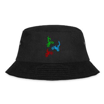 Freestyle Motocross Dirt Bike Kids - Bucket Hat - black - Front - Lela (165cm)