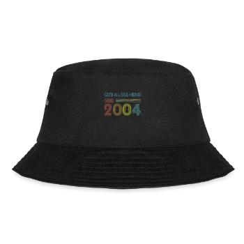 Vintage 17. Geburtstag Geschenkidee 2004 - Bucket Hat - Schwarz - Vorne - Lela (165cm)