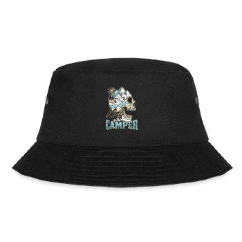 Camping King of the Camper - Bucket Hat - Schwarz - Vorne - Lela (165cm)
