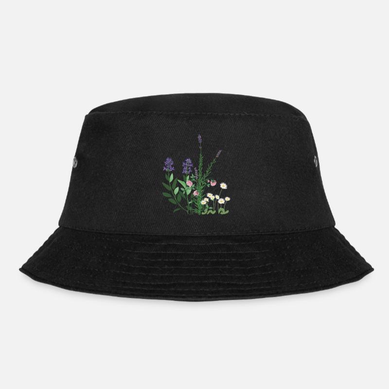 Kräutergarten - Bucket Hat - Schwarz