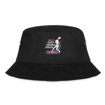 Lustiger Tennistrainerin Spruch, Tennis Geschenk - Bucket Hat - Schwarz - Vorne - Lela (165cm)