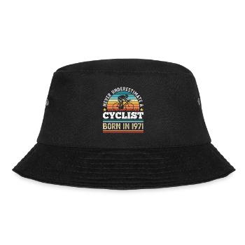 Radfahrer geboren 1971 50. Geburtstag Geschenk Radfahren - Bucket Hat - Schwarz - Vorne - Lela (165cm)