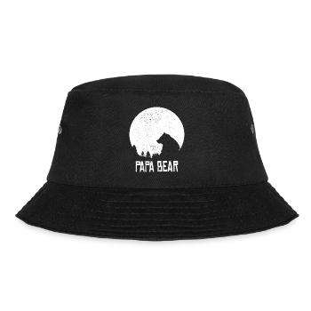 Stolzer glücklicher Papa Bär Vater papa-baer - Bucket Hat - Schwarz - Vorne - Lela (165cm)