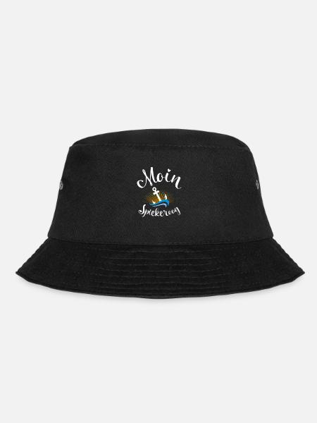 Moin Spiekeroog Anker und Welle für Strandurlaub - Bucket Hat - Schwarz