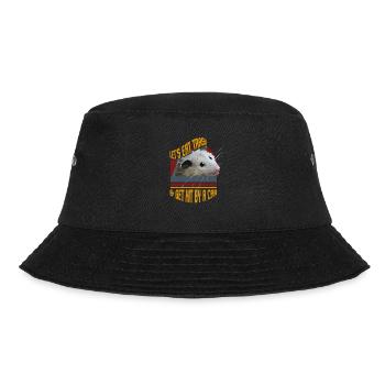 Lets Eat Trash & Get Hit By A Car Vintage Opossum - Bucket Hat - Schwarz - Vorne - Lela (165cm)