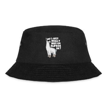 Drôle de lama alpagas Allpaka rengaine cadeau - Bob - noir - Devant - Lela (165cm)