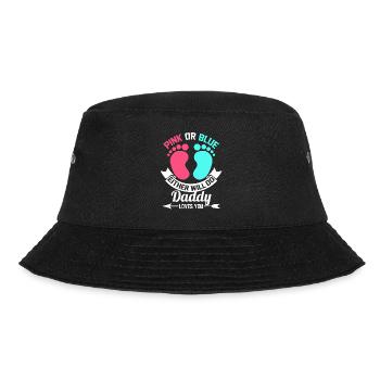 Gender zeigen Gender Reveal Ankündigung Geschenk - Bucket Hat - Schwarz - Vorne - Lela (165cm)
