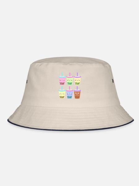 Bubble Tee Boba Tea - Bucket Hat - ecru/navy - Front