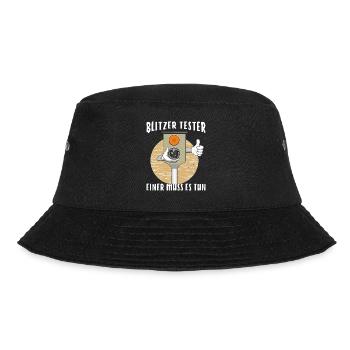 BLITZER TESTER EINER MUSS ES TUN - Bucket Hat - Schwarz - Vorne - Lela (165cm)